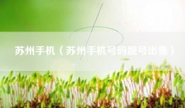 苏州手机（苏州手机号码靓号出售）