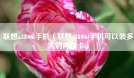 联想a3800d手机（联想a3800d手机可以装多大的内存卡）