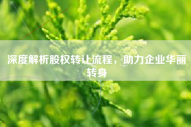 深度解析股权转让流程，助力企业华丽转身
