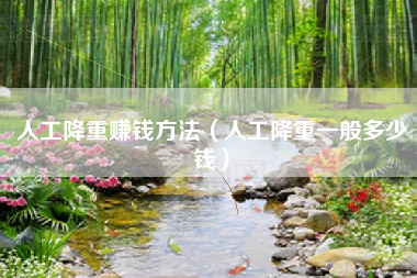 人工降重赚钱方法（人工降重一般多少钱）