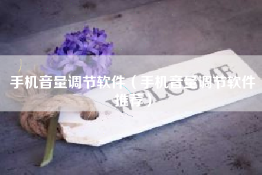 手机音量调节软件（手机音量调节软件推荐）