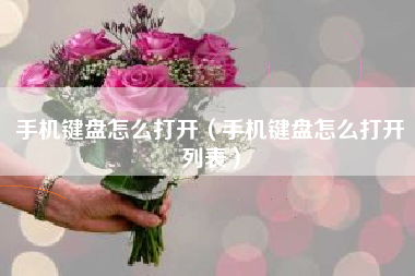 手机键盘怎么打开（手机键盘怎么打开列表）