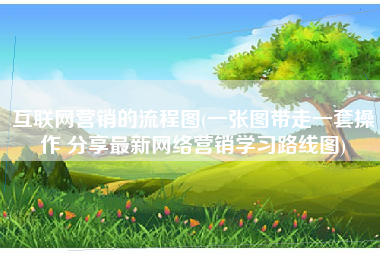 互联网营销的流程图(一张图带走一套操作 分享最新网络营销学习路线图)