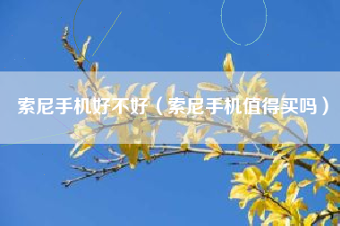 索尼手机好不好（索尼手机值得买吗）