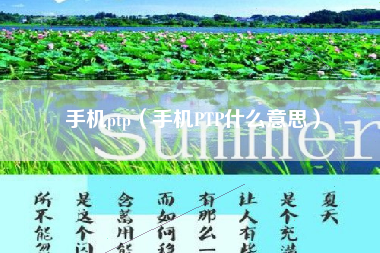 手机ptp（手机PTP什么意思）