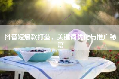 抖音短爆款打造，关键词优化与推广秘籍