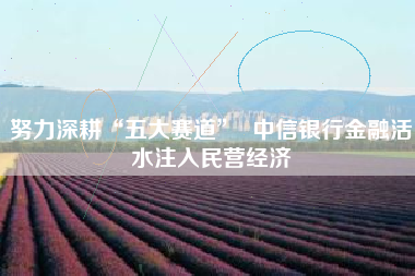 努力深耕“五大赛道”  中信银行金融活水注入民营经济